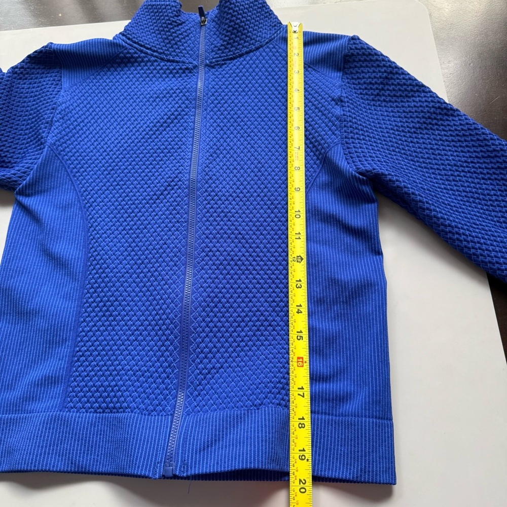 Bailey 44 Sport Royal Blue Textured Zip Jacket Women’s Medium Performance Knit - Picture 6 of 8